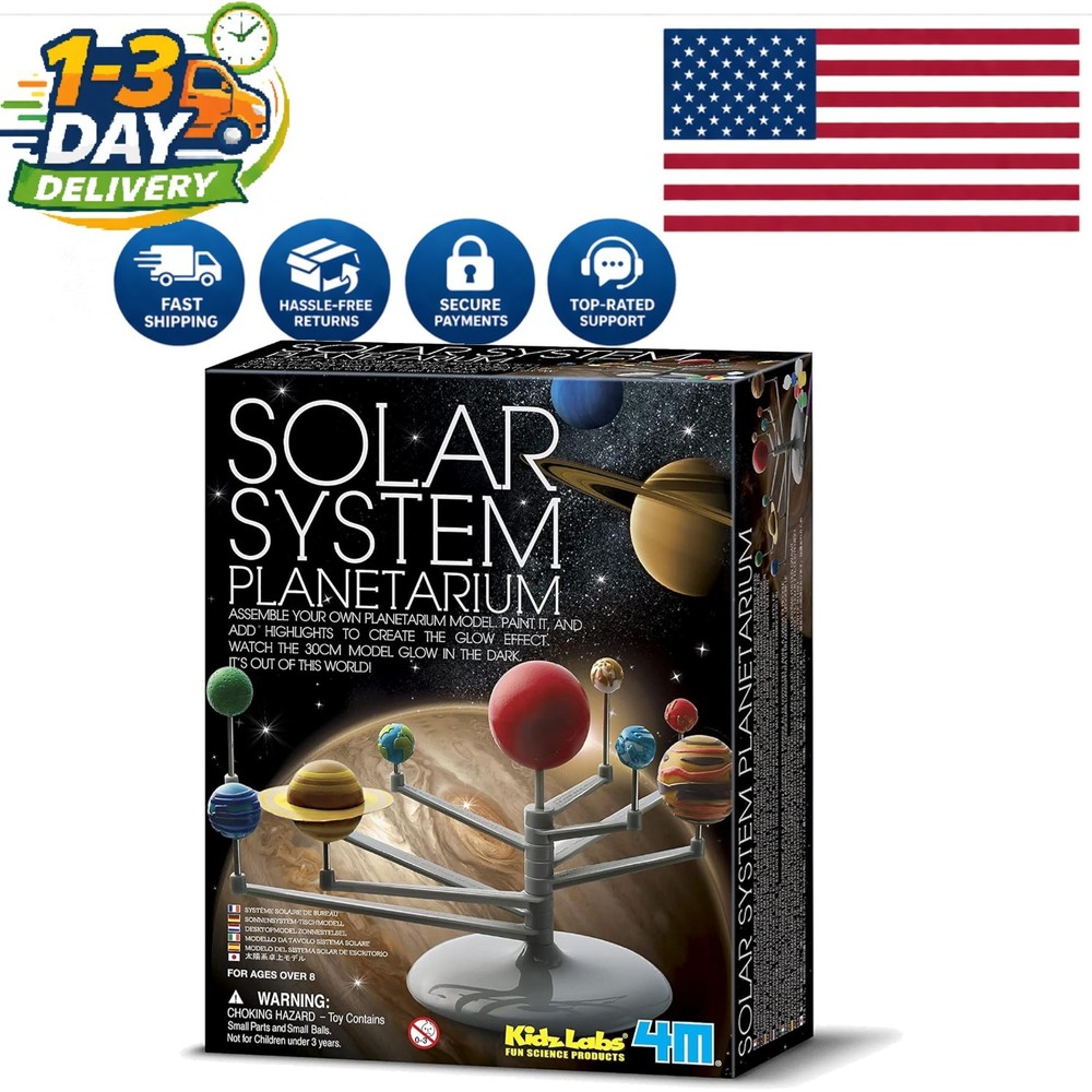Interactive Solar System Planetarium Kit – Assemble & Paint, STEM Learning Toy
