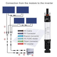 20A Solar Fuse Holder Connector IP68 Waterproof 1000V in-line Fuse Holder 20A Ma