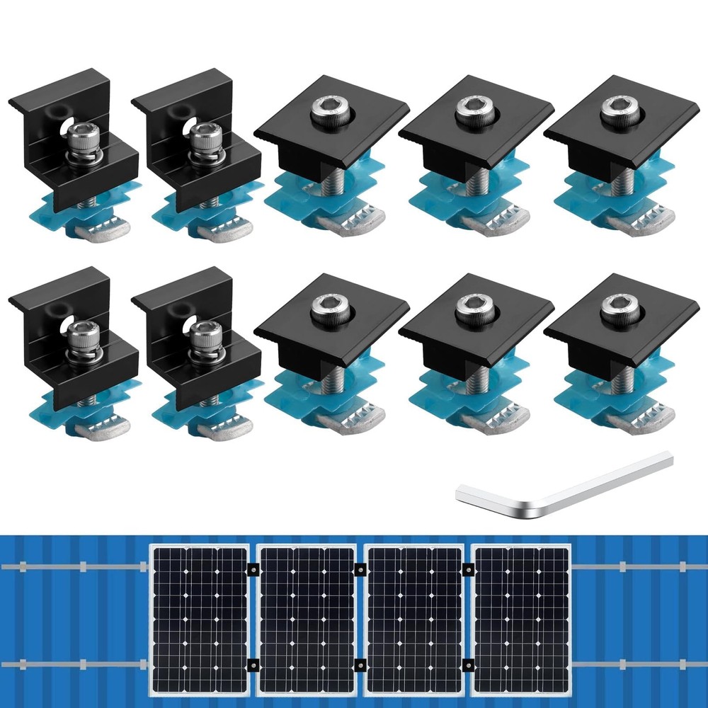 10 PCS Solar Panel Mounting Brackets for Unistrut, Aluminium 30mm/35mm 6 x T-…