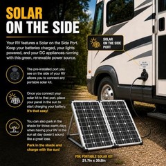 GP-PSK-90 90W Portable Folding Solar Panel Kit, 10 Amp Solar 90 Watt
