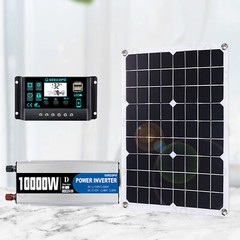 10000W 110V Power Inverter Solar Generator With 500W Solar Panel Home CompleteuI