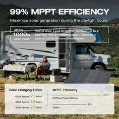 Portable Power Station DELTA 2 Max, 2400W LFP Solar Generator in 1 Hr, 2048Wh