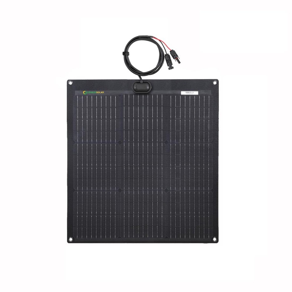 Lensunsolar 50W ETFE Flexible Solar Panel, 23×21.1inch, PERC 9BB 23.5%+ Effic…