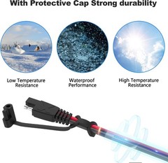 Automotive Solar Panel Cable – 12FT SAE 16AWG (4 PK)