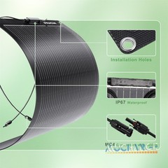 100W 200W 400W Flexible Solar Panel Kit for Sunshed RV Battery Charge Boating