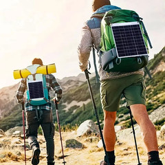 100W Solar Charger with Dual USB Ports Waterproof & Portable Solar Panel Outdoor