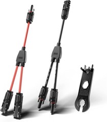 OYMSAE 30A Y-Branch Solar Connectors | Waterproof Parallel Cable Kit for Panels