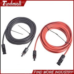 Findmall 1 Pair 10AWG 25 Feet Solar Panel Extension Cable Wire Connector