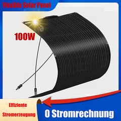 100W Watt Flexible Solar Panel 12V Mono Bendable Off-Grid Power Charger for Boat