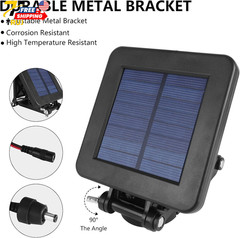 6V Solar Panel Efficient Charger w/Adjustable Mounting Bracket & Alligator Clips