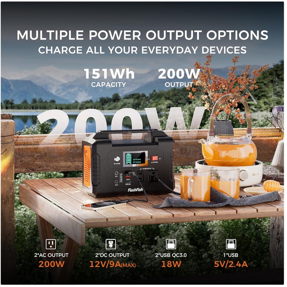 Flashfish 200W Portable Power Station