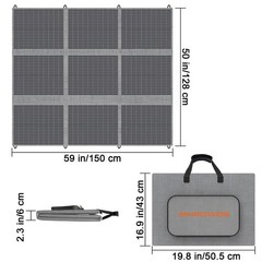 MHPOWOS 100W 200W 400W Watt Solar Panel Blanket Portable Foldable Solar Suitcase