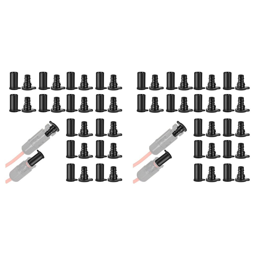 100 Pairs Solar Panel Connector Caps, Dustproof Solar Connector Caps,2227
