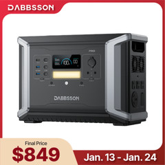 Dabbsson DBS2100Pro 2150Wh 2400W Power Station Solar Generator LFP Home Backup