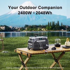 Peak 5000W Solar Generator 2048Wh LiFePO4 IEE P2400 Portable Power Station 2400W