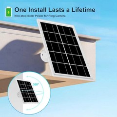 7W Solar Panel for Security Camera for eufy Security eufycam, Arlo pro Gen, 5…
