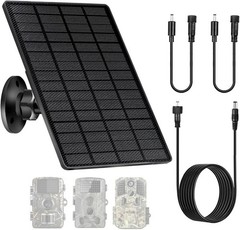 Durable 6W Solar Panel for Trail Camera – 360° Bracket & Rechargeable Battery