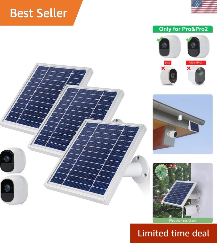 Solar Panel Works for Arlo Pro and Arlo Pro2 Camera,11.8feet Power Cable and …