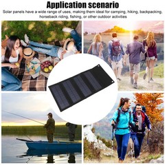 40W 4 Fold Solar Panel Charging Bag Folding Bag Foldable Monocrystalline Solar