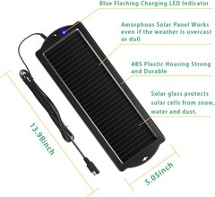 12V Solar Battery Trickle Charger & Maintainer – Eco-Friendly Power Solution