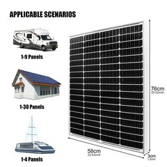 100 Watt12 V Solar Panel High Efficiency Monocrystalline PV Power RV Camper US