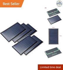Mini Solar Cell Panel 5Pcs 6V 60mA Durable Module 72mm x 45mm for DIY Projects