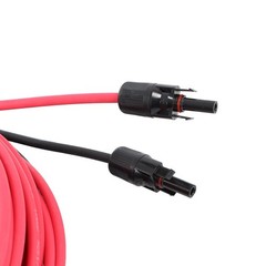 20M 4mm² Solar Cable Black+Red Waterproof Wire w/M4 Connector for Solar Panels
