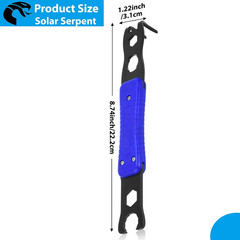 Mc4 Disconnect Tool, Solar Serpent 5-In-1 Multipurpose Solar Connector Tool, Ass