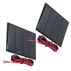 2* 12V 1.5W Solar Panel Small Cell Module Epoxy Mobile DC Battery Charger DIY j