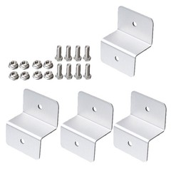 4Pcs Durable Aluminum Solar Panel Mounting Z Brackets for Home Use Silver