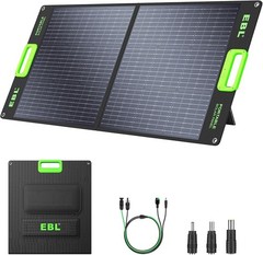 EBL 100W Portable Solar Panel for Power Station Waterproof