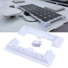 Adjustable White ABS Solar Panel Mounting Brackets for Caravan RV Boat