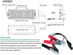 High-Efficiency 12V Solar Panel Battery Charger with Cigarette Lighter Plug