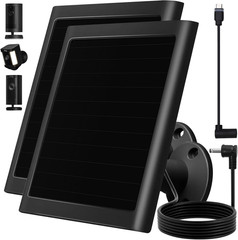 6W Solar Panel Charger for Ring Camera, Compatible with Ri Ng Stick up Camera an