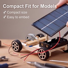 2Pcs 5.5V 0.33W 60mA Mini Polycrystalline Solar Panel 2.8×1.6″/70×39.5mm