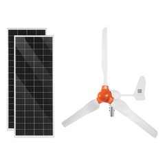 VEVOR 12V 600W Solar Wind Power Kit 2PCS 100W Solar Panels 400W Wind Turbine