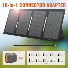 Versatile 300W Solar Power Station – 60W Foldable Panel for Outdoor Adventures