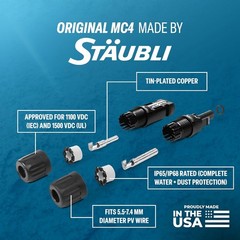 100 ft 10 AWG Solar Panel Extension Cable