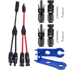 30A Y Branch Parallel Adapter Cable Kit IP67 For Solar Panel DC 1000V 11.8″