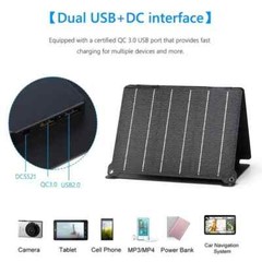 Solar Folding Charger Panel Outdoor Power Bank Support Fast Charging Off Grid