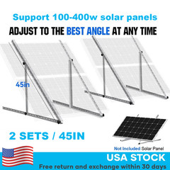 Solar Panel Mounting Bracket 45in（2 Sets） Adjustable RV System Roof Camp RV Tilt