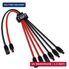 Solar Connectors for 3 Solar Panels, Tool-Free Solar Panel Wires and Connectors,