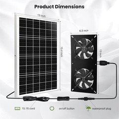 Dual High-Velocity Fans for Chicken Coop – Solar Powered & Waterproof Solution