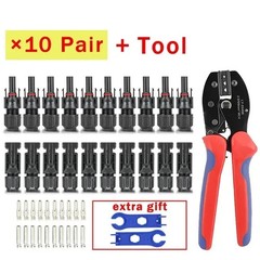 Photovoltaic Solar Connector Kit 1000V 30A for PV/MC Cable 10-400 Pcs