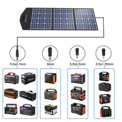 LTK 120W Foldable Solar Panel Kit With Included ProteusX 20A Charge Controller
