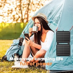 FlexSolar 10W Portable Solar Charger 5V USB Power Emergency ETFE Panels IP67