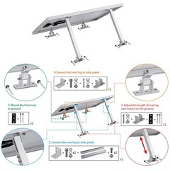 Adjustable Solar Panel Mount Bracket Base 15-30 Degree Aluminium Popular