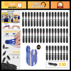 100PCS Solar Panel Connectors IP67 Waterproof Male/Female 10AWG Cable Set