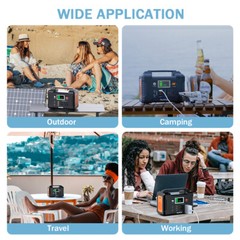 Flashfish 40800mAh/151Wh 200W Solar Generator Power Station Outdoor Camping L7G0