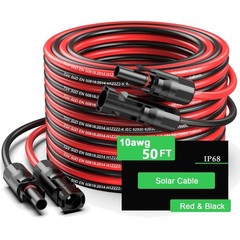 JXMXRPV 50Ft Solar Panel Extension Cable 10AWG 6mm Male Female